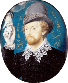 Unknown Man Clasping a Hand from a Cloud by Nicholas Hilliard