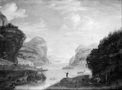 View of a River by Johannes Lingelbach