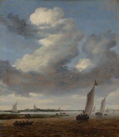 View of Beverwijk from the Wijkermeer by Salomon van Ruysdael