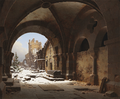 View of the Church Ruins in Winter by Carl Hasenpflug