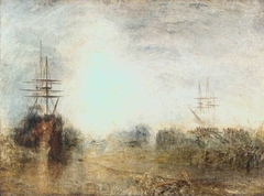 Whalers (Boiling Blubber) Entangled in Flaw Ice, Endeavouring to Extricate Themselves by J. M. W. Turner