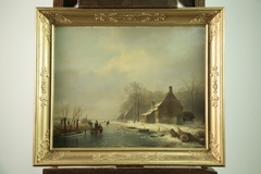 Winter Landscape by Andreas Schelfhout
