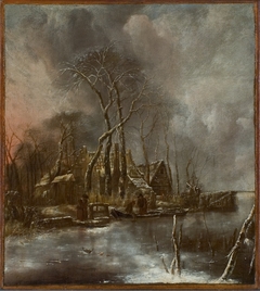 Winter on the Canal by Jan van de Cappelle
