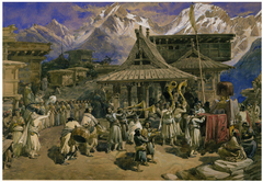 Worship of the Devi at Kothi, near Chini by William Simpson