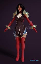 3D Character Design Services by 3D Game Art Studio - Female Fantacy Warrior Character