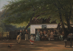 A Coffee Party at a Gamekeeper's House by David Monies