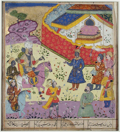 A king receives Rustam by Anonymous