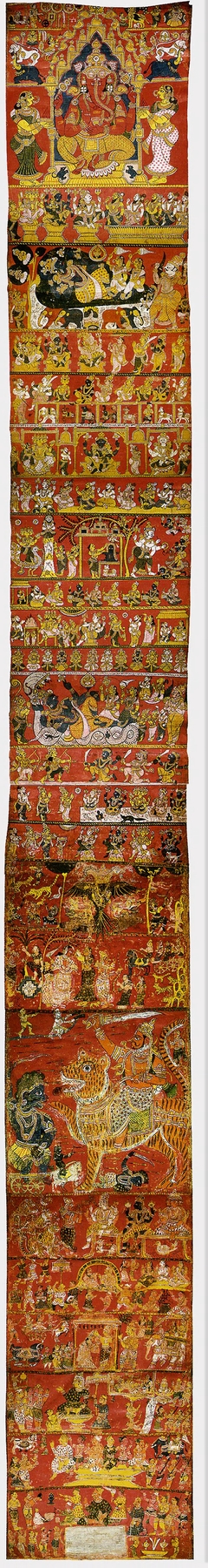 A Narrative Scroll from Andhra Pradesh by anonymous painter