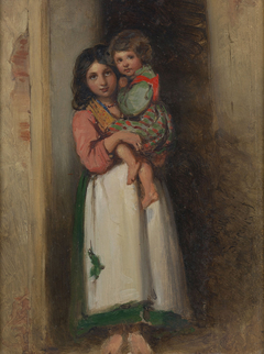 A Neapolitan peasant girl with a child
