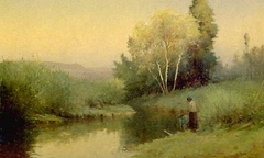 A Quiet stream, Hangitiki by Walter Wright