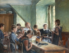 A Sewing Lesson by Otto Piltz