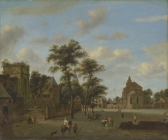 A Square with Four Cologne Churches by Jan van der Heyden