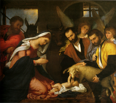 Adoration of the Shepherds by Lorenzo Lotto