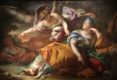 Agar e Ismaele nel deserto confortati dall'angelo by Francesco Solimena