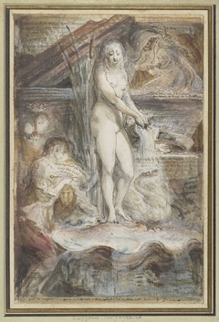 Allegorie op de dood van Voltaire by Gabriel Jacques de Saint-Aubin