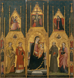 Altarpiece of the Virgin with Saints Agatha, Stephen, Francis and a Martyr Saint by Giovanni di Pietro da Pisa