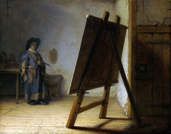 Artist in his studio by Rembrandt
