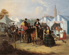At the Seville Fair by Manuel Cabral y Aguado Bejarano