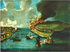 Attack on Bunker's Hill, with the Burning of Charles Town