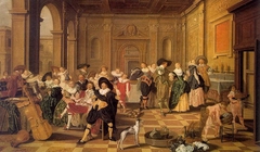 Banquet Scene in a Renaissance Hall by Dirck Hals