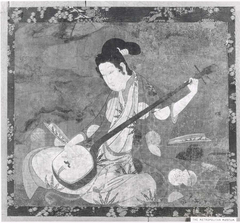 Beauty Playing a Shamisen by Anonymous