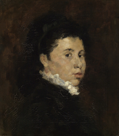 Bildnis einer Dame in schwarzem Kleid mit weißer Halskrause