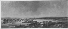 Blick vom Karlsberg bei Dachau gegen das Gebirge by Eduard Schleich the Elder