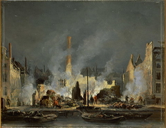 Brand van de suikerfabriek Het Paardehoofd van I.H. Rupe & Zoon by Pierre Tetar van Elven