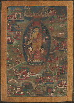 Buddha Shakyamuni and Scenes of His Previous Lives (Jataka Tales) by anonymous painter