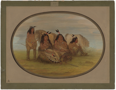 Camanchee Chief with Three Warriors by George Catlin
