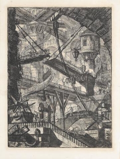"Carceri d'invenzione" The drawbridge, First Paris edition by Giovanni Battista Piranesi