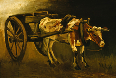 Cart with Reddish-Brown Ox