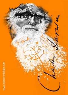Charles Darwin Poster by José Marconi