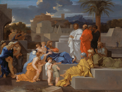 Christ Receiving the Children by Sébastien Bourdon
