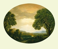 Classical landscape with figures by John Taylor