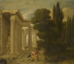 Classical Ruins in a Landscape by Jean Lemaire