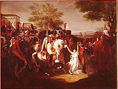 Clémence de l'empereur envers Mademoiselle de Saint-Simon, décembre 1808 by Charles Nicolas Lafond