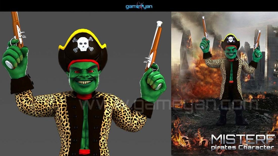 3D Misterf Pirates Character Modelling Australia, Perth