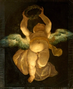 Cupid carrying a Laurel Wreath by Anonymous