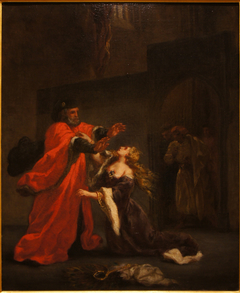 Desdémone maudite par son père by Eugène Delacroix