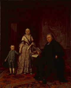 Didericus van der Kemp (1731-1780), zijn echtgenote Margaretha E. van de Wall en hun zoon Johannes Cornelis (1768-1823) by Nicolaes Muys