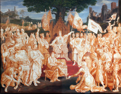 Die Einsetzung des Landsfriedens durch Kaiser Rudolf von Habsburg by Julius Schnorr von Carolsfeld