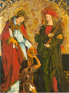 Die Heiligen Martin und Sebastian by Meister von Veringen