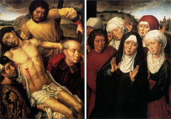 Diptych with deposition