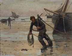 Doublant les amarres by Léon-Gustave Ravanne
