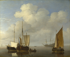 Dutch Ships in a Calm by Willem van de Velde the Younger