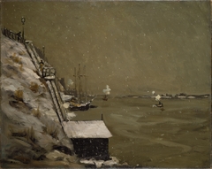 East River Embankment, Winter by Robert Henri
