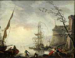 Effet de soleil brumeux by Charles François Grenier de Lacroix