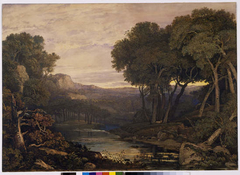 Evening Landscape with River by Francis Oliver Finch