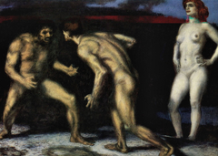 Fighting for a Woman by Franz Stuck